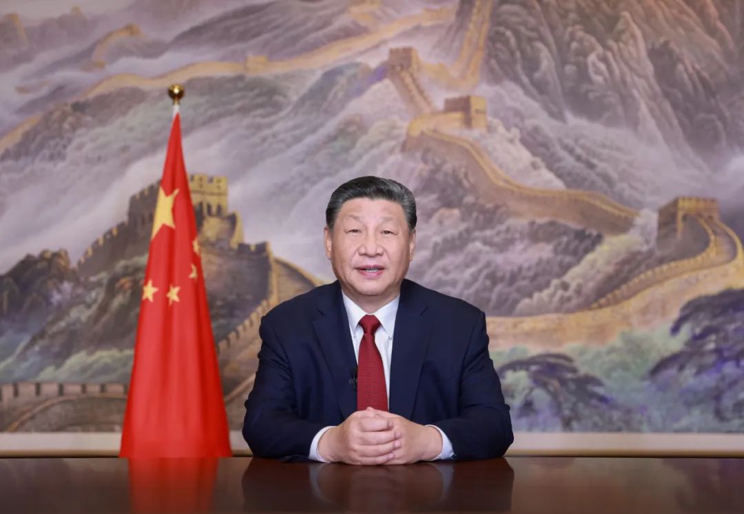 新年前夕，國家主席習近平通過中央廣播電視總臺和互聯網，發表二〇二五年新年賀詞。新華社記者 鞠鵬 攝