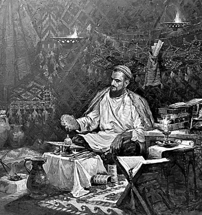 作品描繪的是馬赫圖姆庫里制作手工藝品。戴桂菊攝/光明圖片