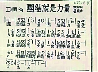 1945年10月,歌曲《團結就是力量》發表在《晉察冀日報》上。資料照片