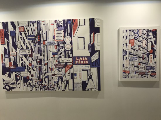 展廳現(xiàn)場，莉婭?穆拉維克筆下的上海