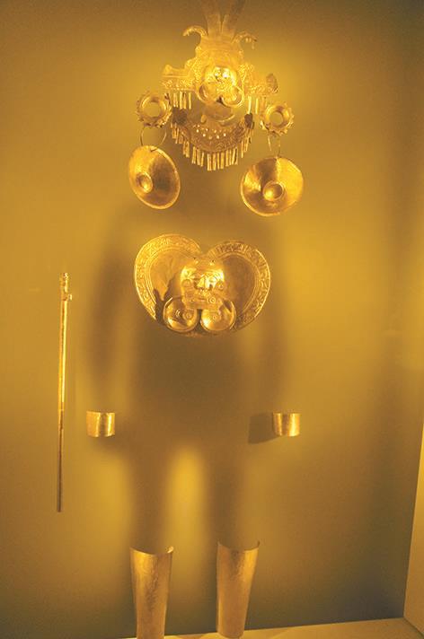 上圖:黃金博物館的展品。均 范慕尤 攝